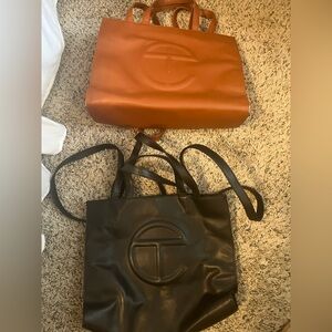 Sold Telfar Bags Carmel/black both medium